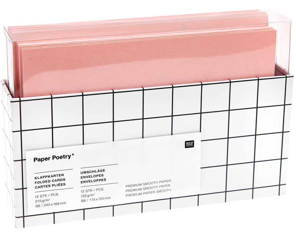 RICO DESIGN Kartenset B6 300302 Sakura Mix 24 Stück