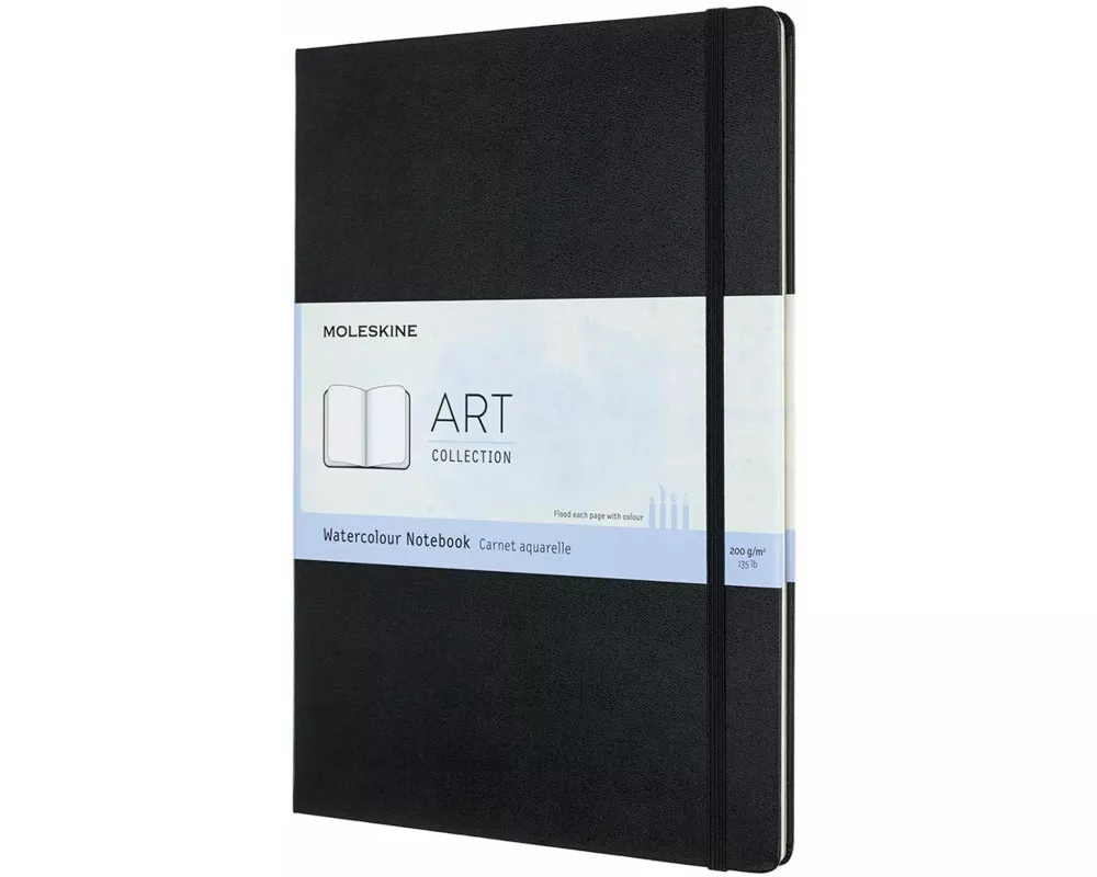 Moleskine Watercolour Notebook A4, 200G-Watercolour Paper, Hard Cover, Black