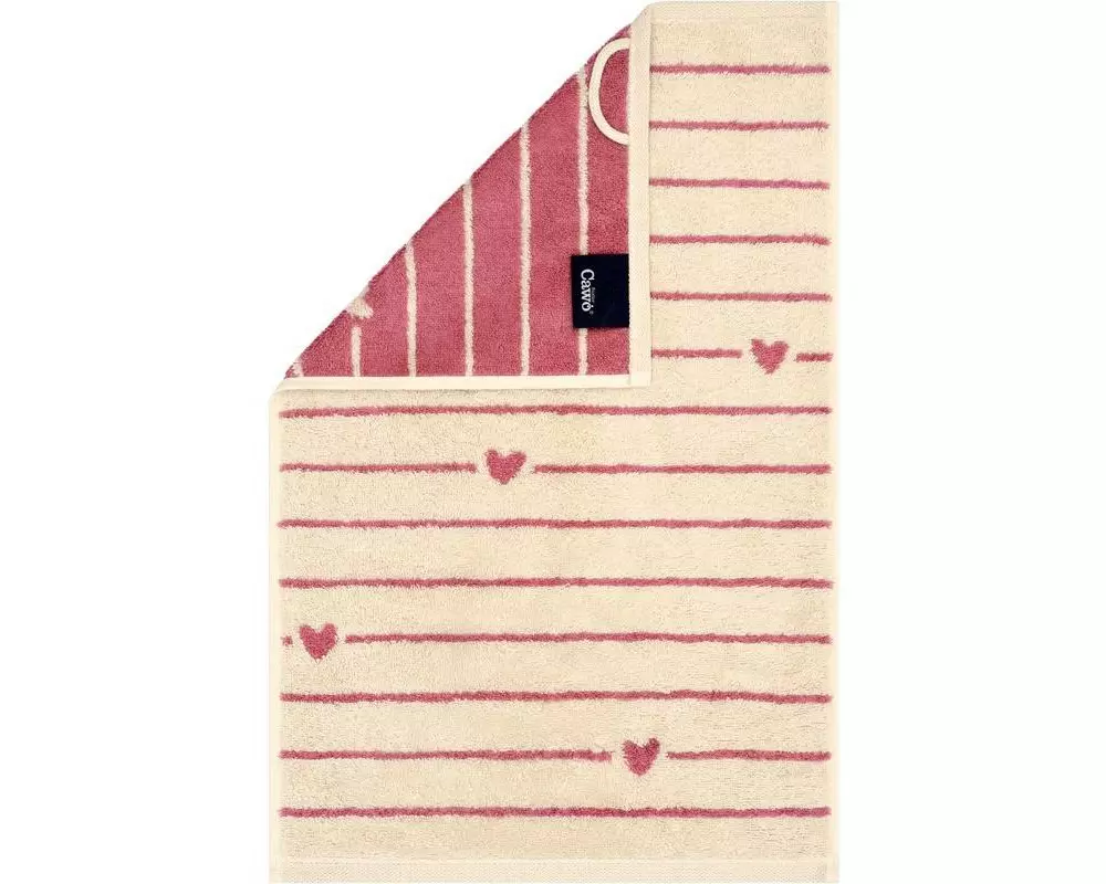 Cawö Gästetuch Heart Beats 30 x 50 cm, Pink