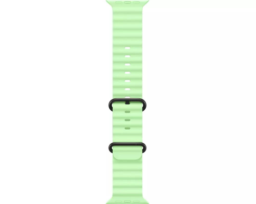 Apple Ocean Band 49 mm Neon Green Black Titanium