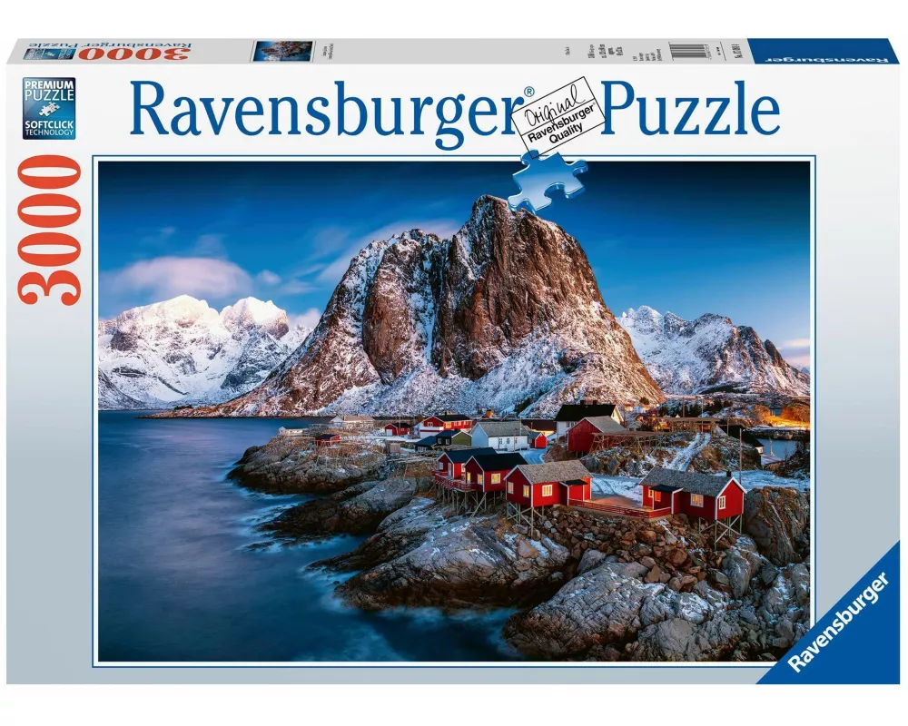 Ravensburger Puzzle 17081 - Hamnoy, Lofoten - 3000 Teile Foto-Puzzle für Erwachsene und Kinder ab 14 Jahren, Puzzle mit Landschafts-Motiv von Norwegen