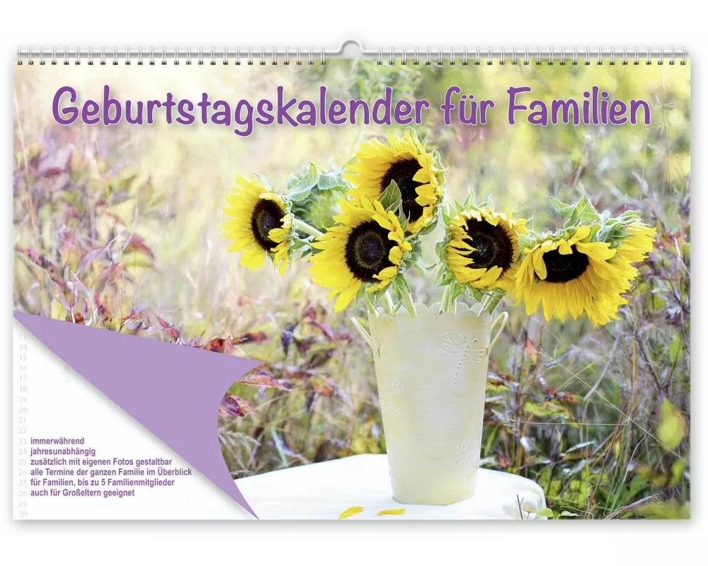 Geburtstagskalender für Familien