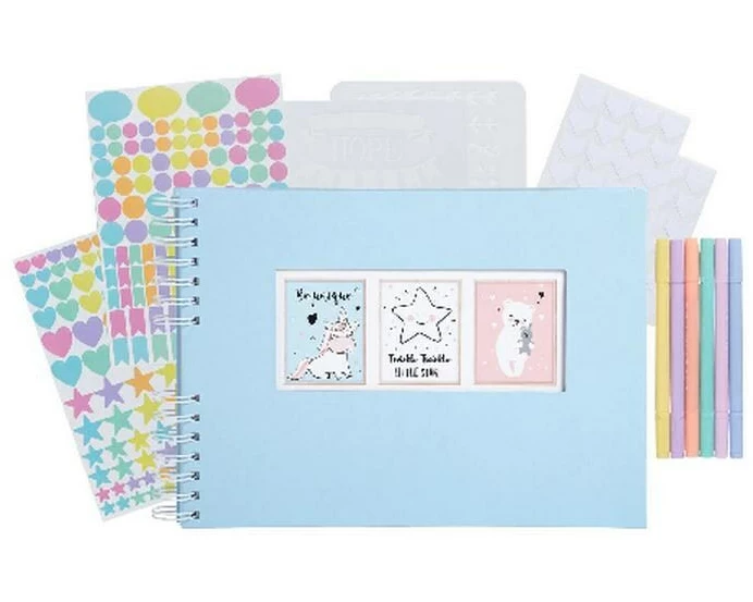 Exacompta Scrap-Addict Set, Pastellblau