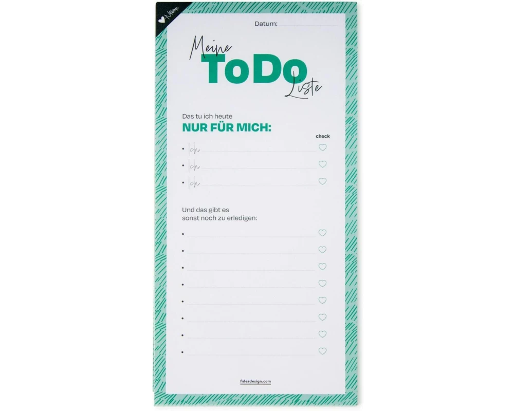 Fidea Design Notizblock To Do 10.5 x 21 cm