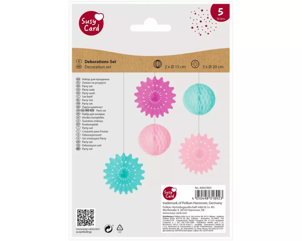 Susy Card Rosetten Mermaid 5 Stück