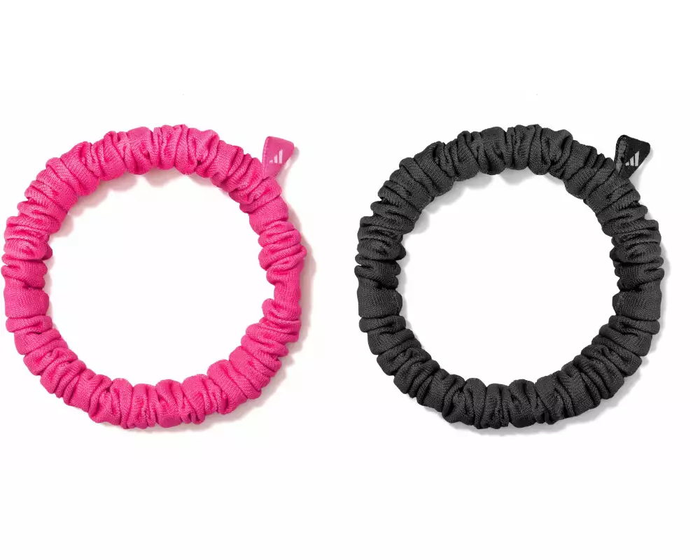 adidas Hair Scrunchies Schwarz und Lucid Pink