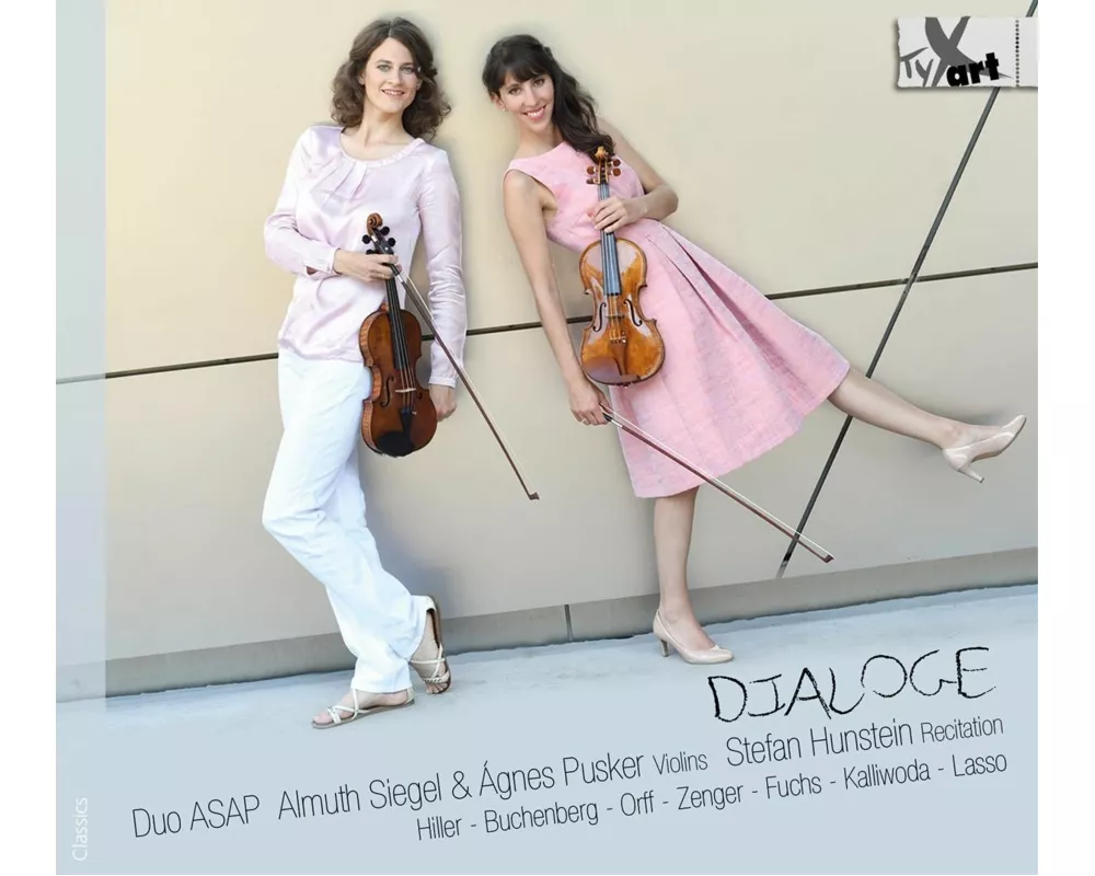 Dialoge-Werke für Violin-Duo und Sprecher
