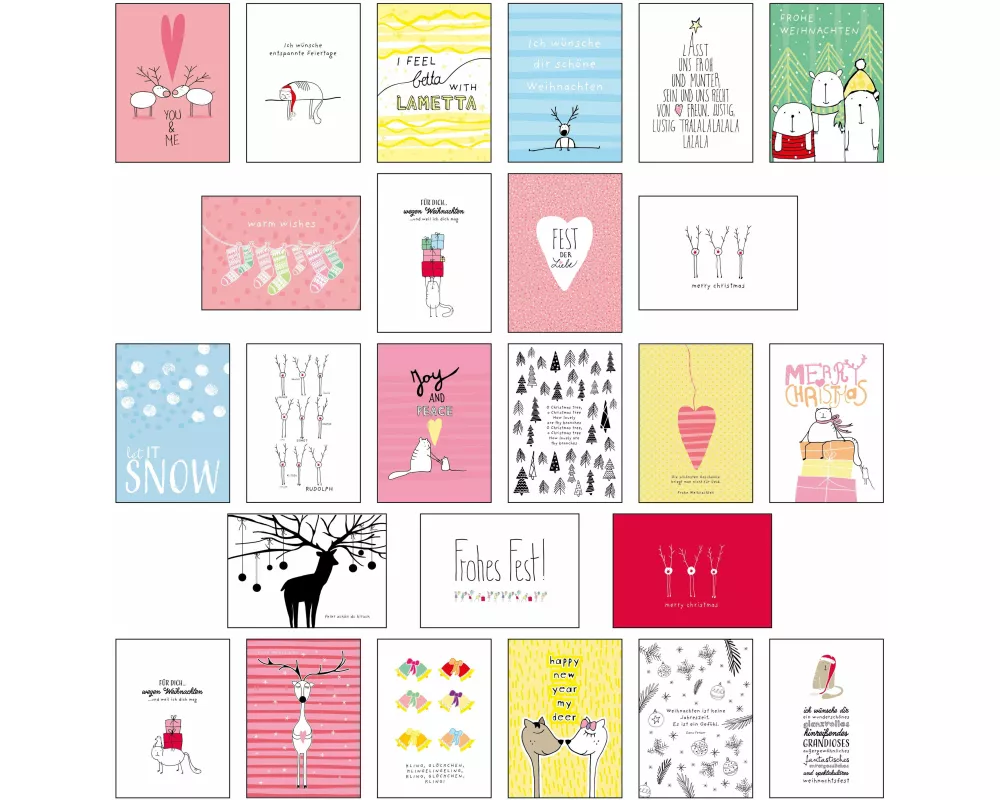 25 handgemachte Weihnachtskarten Teil 2