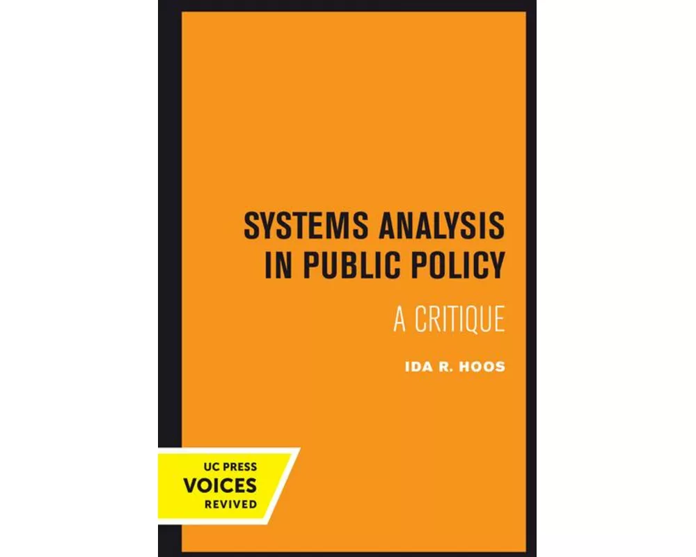 Systems Analysis in Public Policy