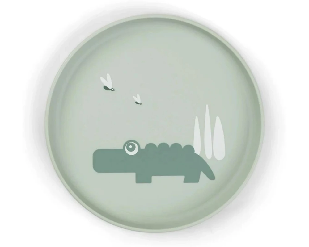 done by deer Kinderteller Foodie Croco Grün