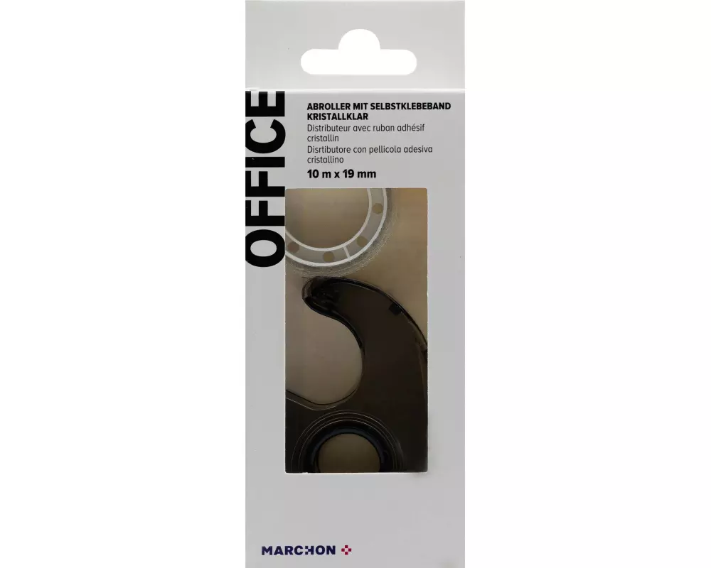 Office Abroller Klebeband mit Abroller 10 mm x 19 m, Transparent