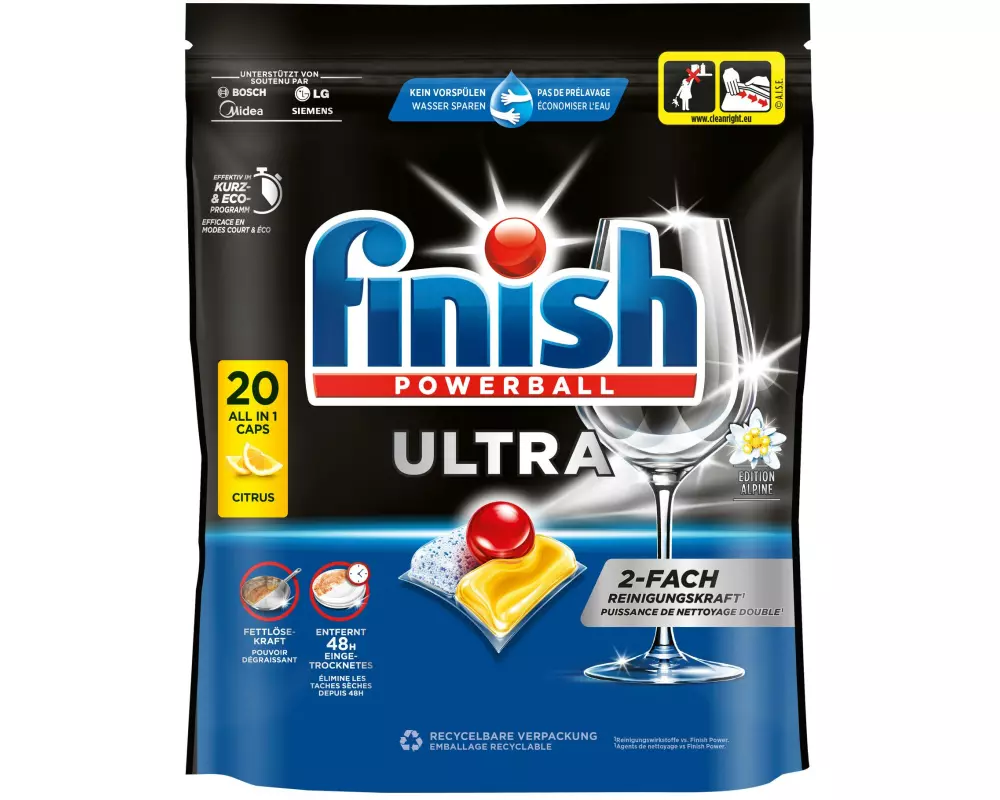 Finish Maschinenspülmittel Ultra Citrus 20 Stück