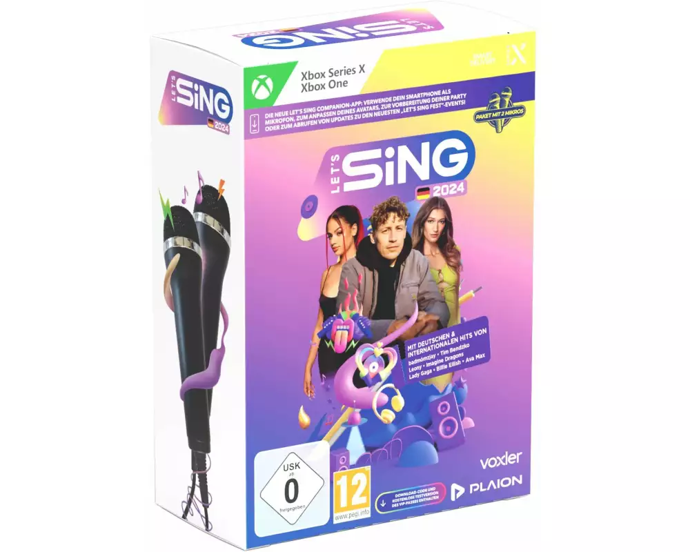 GAME Let's Sing 2024 German Version + 2 Mics