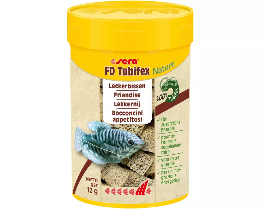 sera Leckerbissen FD Tubifex Nature, 100 ml, 12g