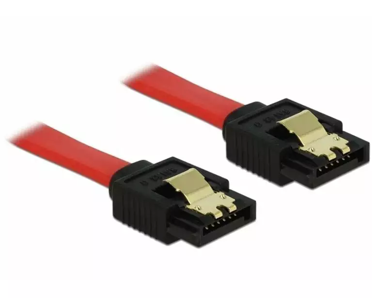 Delock SATA3-Kabel rot, Clip, 20 cm