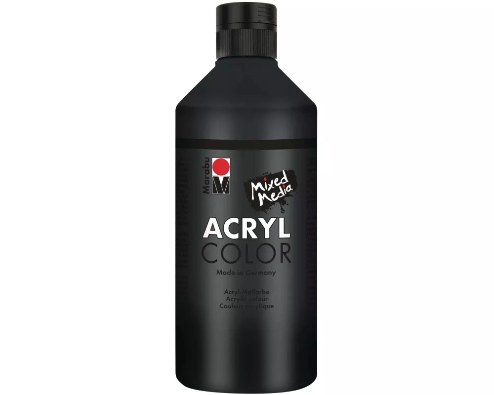 Marabu Acrylfarbe Acryl Color 500 ml Schwarz