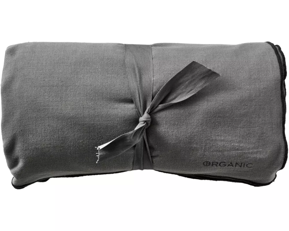 Södahl Tischdecke Organic 140 cm x 3.5 m, Grau/Schwarz