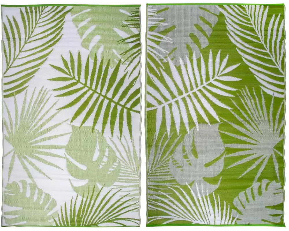 Esschert Design Teppich Dschungelblätter 151.5 x 241 cm