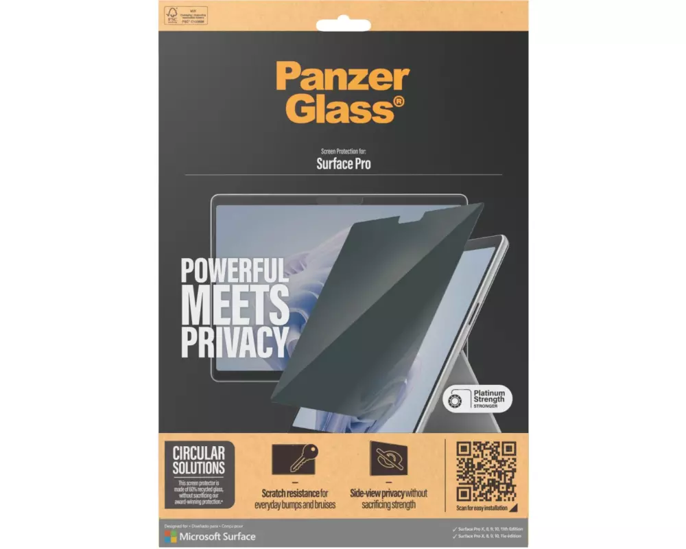 Panzerglass Ultra Wide Fit Privacy Surface Pro X/8/ 9/10/11