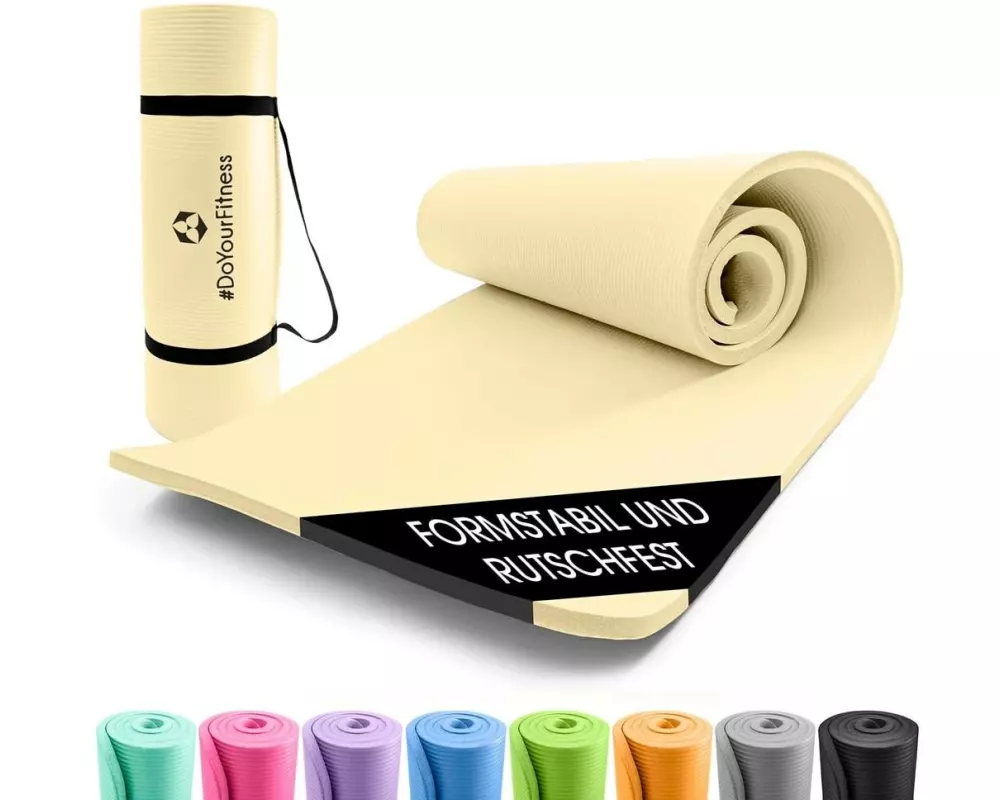 World Fitness Fitnessmatte Jivan 183 cm x 61 cm, Beige