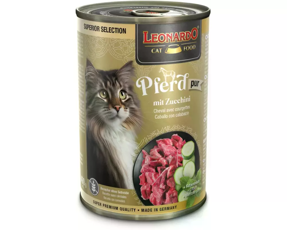 Leonardo Cat Food Nassfutter Superior Selection Pferd, 400 g