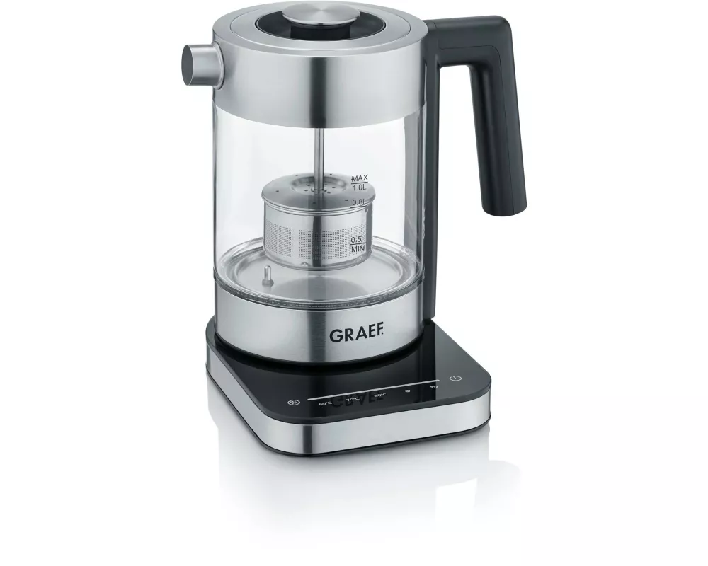 Graef Wasserkocher WK 350, 1 l, Edelstahl/Transparent