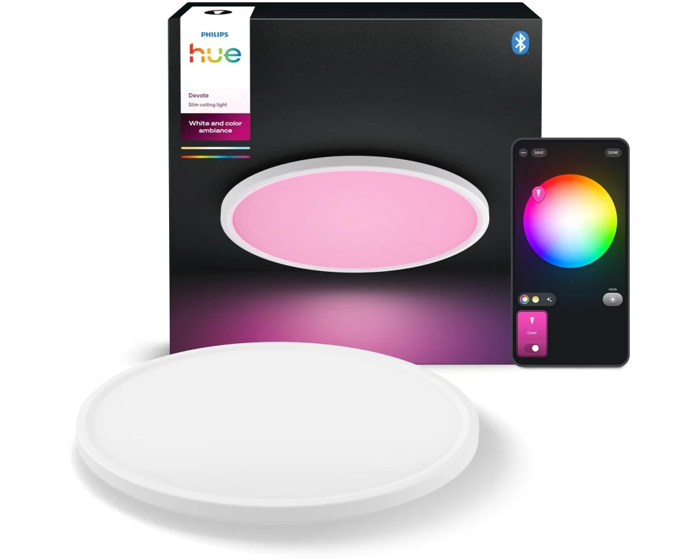 Philips Hue LED-Panel Devote WCA slim ceiling RD M