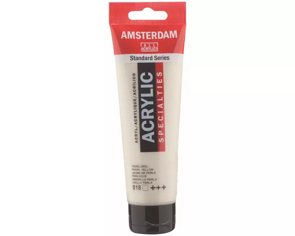 Amsterdam Acrylfarbe Standard 818 Perlgelb Transparent, 120 ml