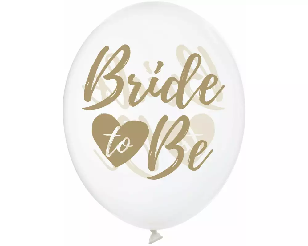 Partydeco Luftballon Bride to be Gold Ø 30 cm, 6 Stück