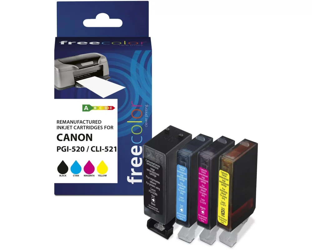 Freecolor Tinte Canon PGI-520 / CLI-521 Multipack Color