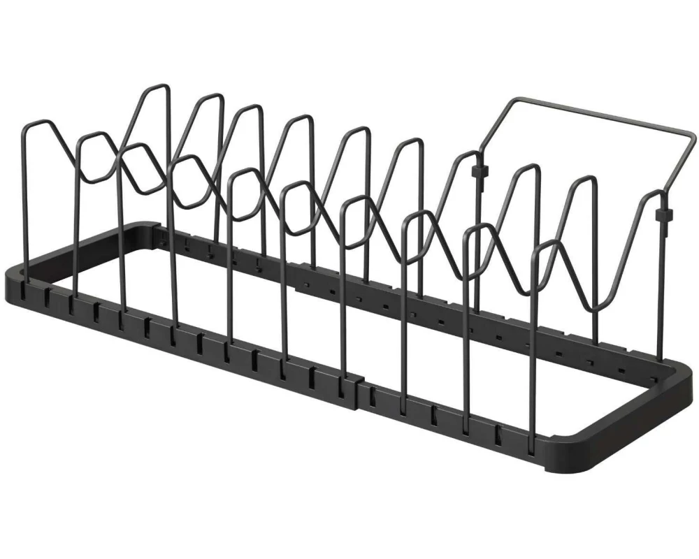 Yamazaki Deckel- und Pfannenhalter Tower Schwarz