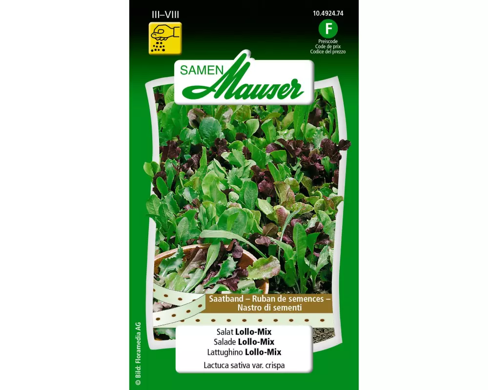 Samen Mauser Saatband Urban Gardening Salat Lollo-Mix