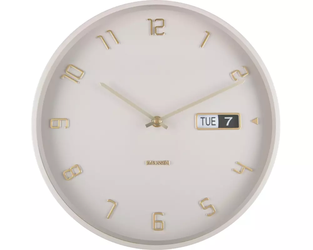 KARLSSON Wanduhr Data Flip 30 cm, Warmgrau
