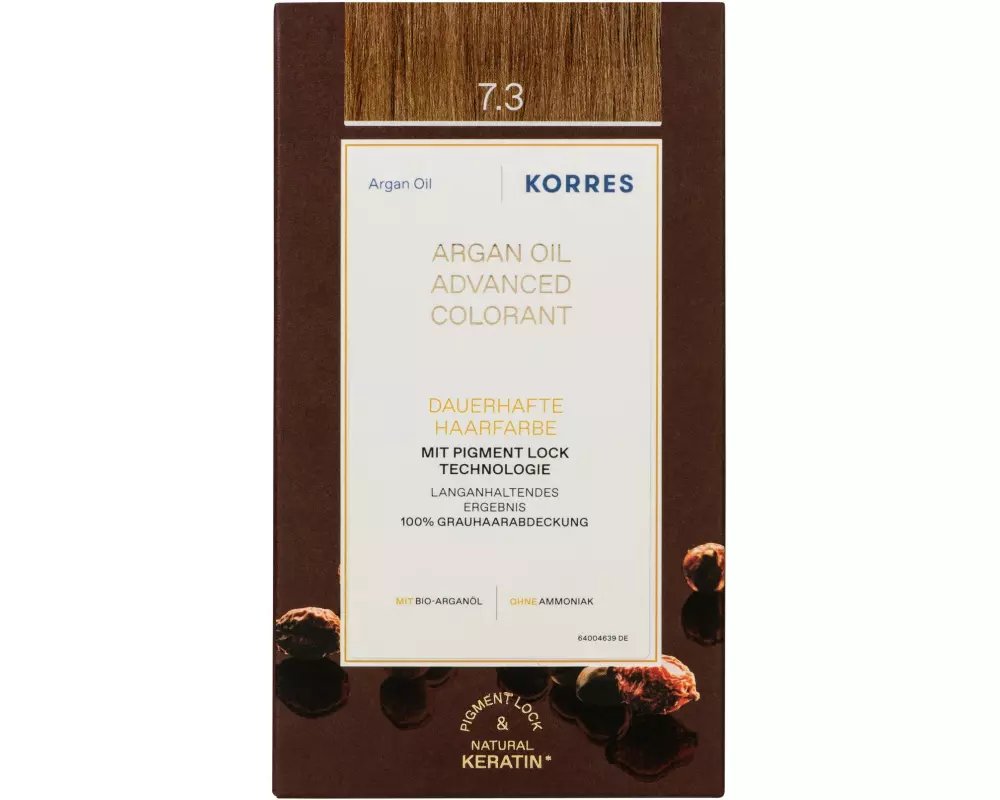 KORRES Permanente Haarfarbe Argan Oil 7.3 Goldblond 145 ml