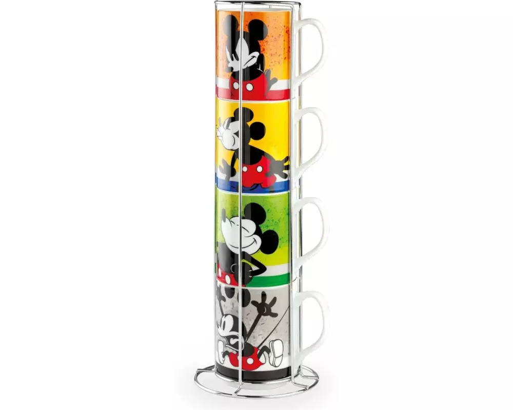 Egan Universaltasse Mickey Mouse 350 ml, 4 Stück, Mehrfarbig