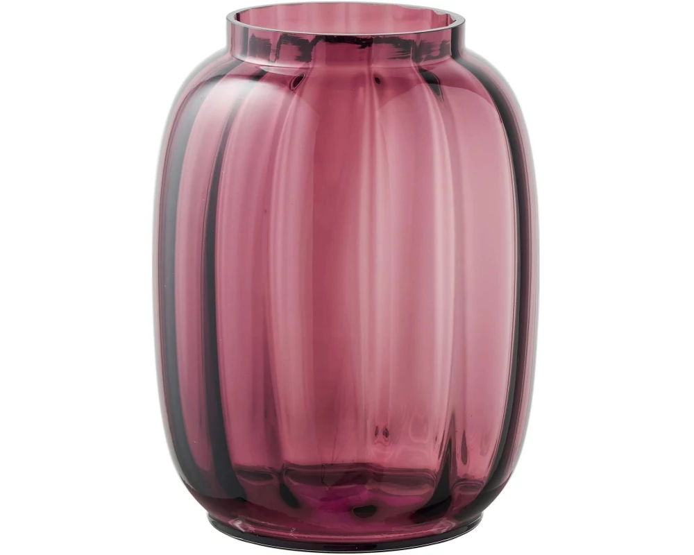 House Nordic Vase 17 x 21 cm, Smoked Red