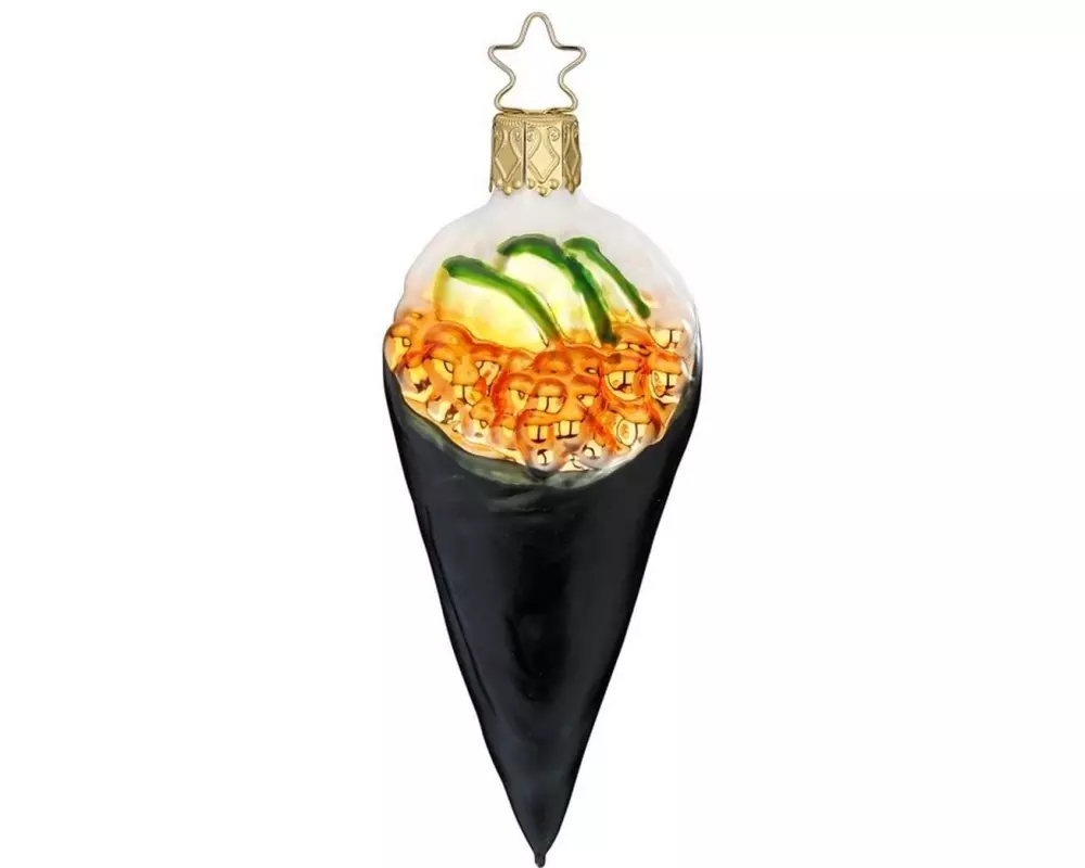 Inge Glas Manufaktur Weihnachtskugel Temaki Mehrfarbig