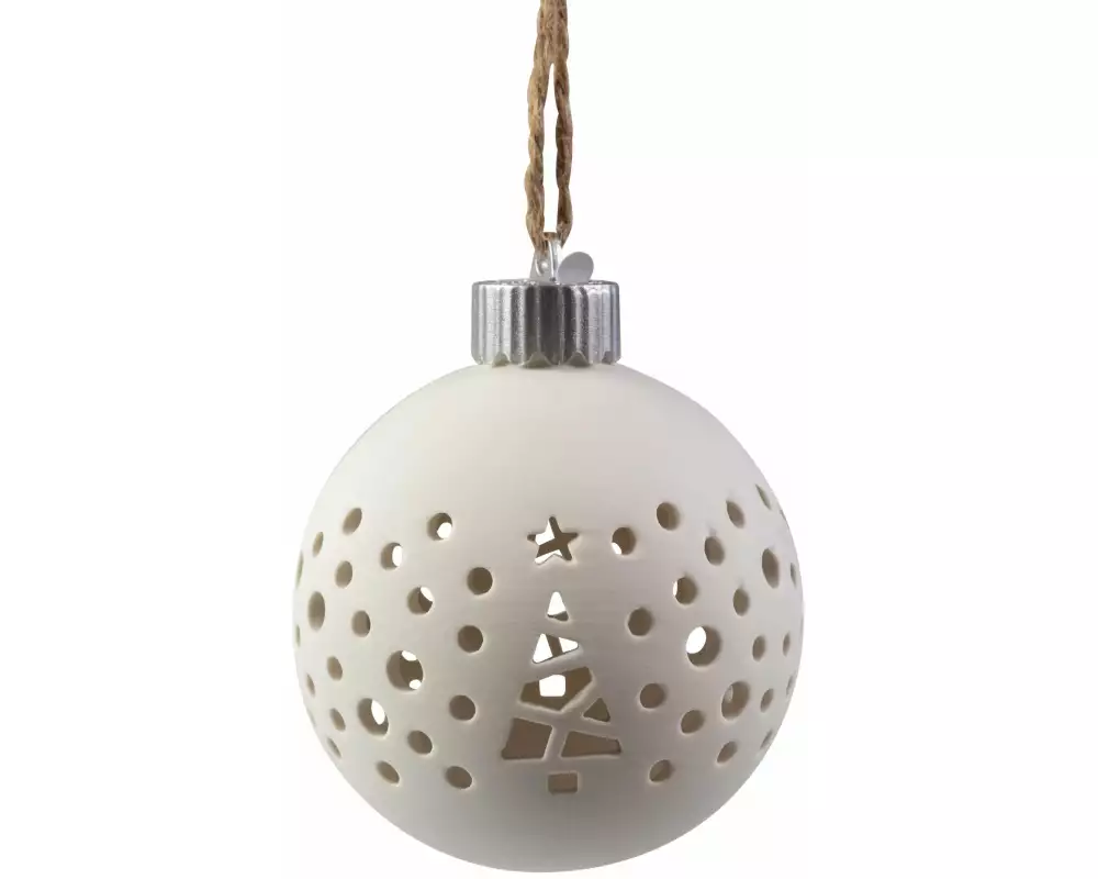 COCON LED-Kugel Tannenbaum, Keramik, Ø 10 cm