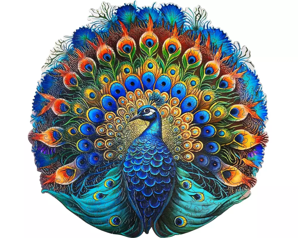 Escape Welt Holz-Puzzle Pfau