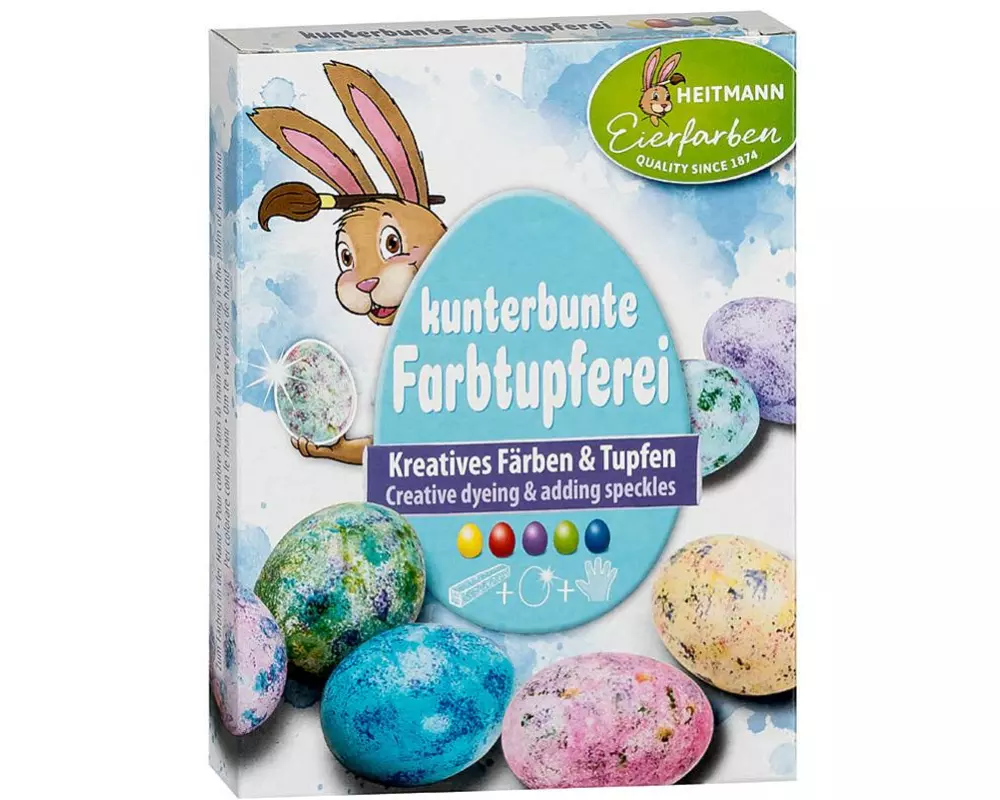 Brauns Heitmann Eierfarben Lustiges Tupferei 5 Stück, Mehrfarbig