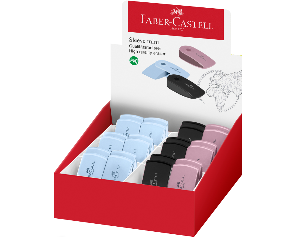 FABER-CASTELL Radierer Sleeve Mini 182477 assortiert