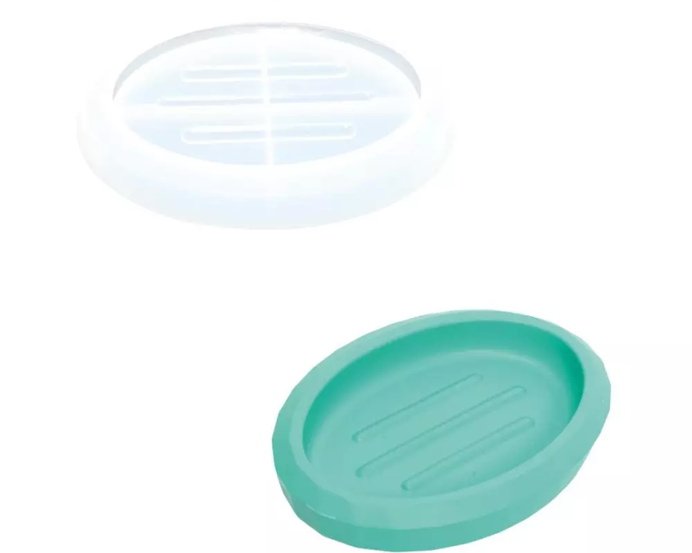 Jesmonite Giessform Seifenschale, 15 cm x 10.5 cm x 2.6 cm