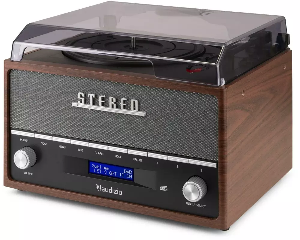 Audizio Plattenspieler mit Bluetooth Frisco Braun/Grau