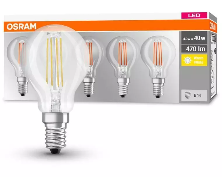 OSRAM Lampe Base Filament 4W, E14 Warmweiss (WW)