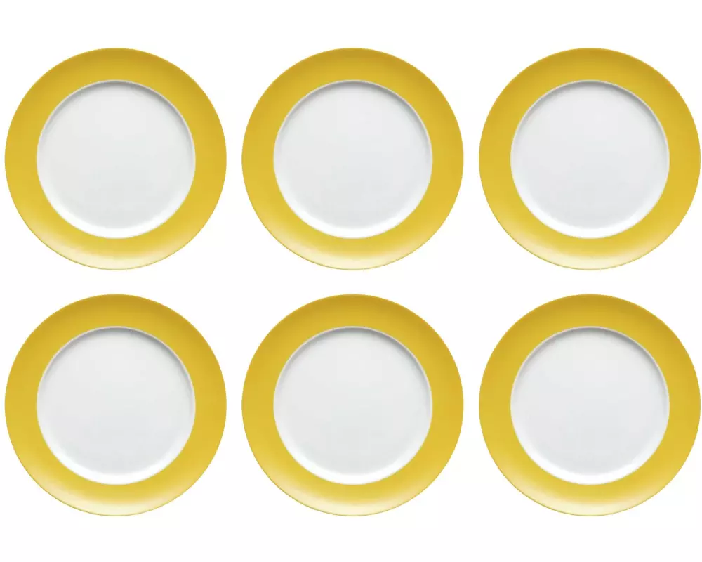 THOMAS Speiseteller Sunny Day 6 Stück,Gelb, 27 cm
