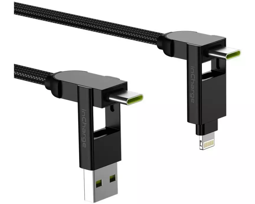 RollingSquare inCharge 6 Max, 6in1, USB-A/-C, Micro-USB, Lightning 1.5 m