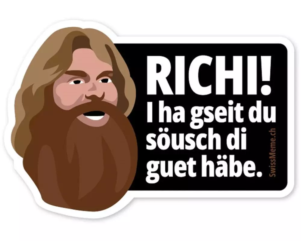 Swissmeme Sticker Richi! 9.5 x 6.5 cm