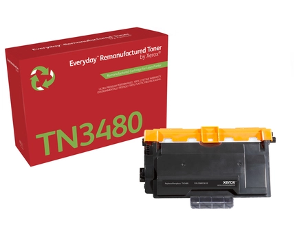 Everyday Remanufactured Everyday Mono Remanufactured Toner by compatible with Brother TN3480, High capacity. Black toner page yield: 8000 pages, Printing colours: Black, Quantity per pack: 1 pc(s)
