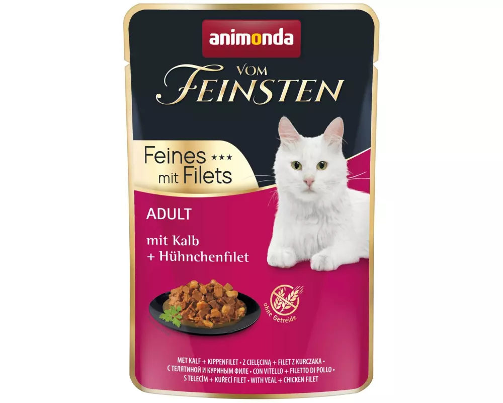 animonda Nassfutter Vom Feinsten mit Filet Kalb & Huhn, 85 g