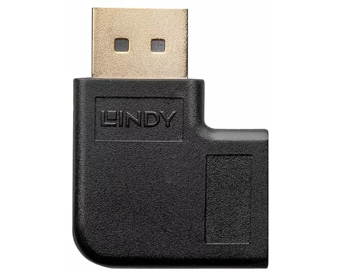 LINDY DisplayPort 1.4 Adapter, 90 right Angled, M/F